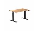 Desky Dual Hardwood Sit Stand Desk - Red Oak / Matte Black - 1800x750mm - AfterPay & zipPay Available