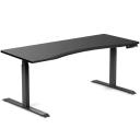 Desky Dual Hardwood Sit Stand Desk - Red Oak / Matte Black - 1800x750mm - AfterPay & zipPay Available
