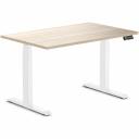 Desky Dual Hardwood Sit Stand Desk - Red Oak / White - 1500x750mm - AfterPay & zipPay Available