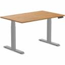Desky Dual Hardwood Sit Stand Desk - Red Oak / White - 1500x750mm - AfterPay & zipPay Available