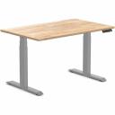 Desky Dual Hardwood Sit Stand Desk - Red Oak / White - 1500x750mm - AfterPay & zipPay Available