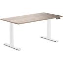 Desky Dual Hardwood Sit Stand Desk - Red Oak / White - 1500x750mm - AfterPay & zipPay Available