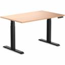 Desky Dual Hardwood Sit Stand Desk - Red Oak / White - 1500x750mm - AfterPay & zipPay Available