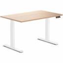 Desky Dual Hardwood Sit Stand Desk - Red Oak / White - 1500x750mm - AfterPay & zipPay Available