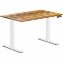 Desky Dual Hardwood Sit Stand Desk - Red Oak / White - 1500x750mm - AfterPay & zipPay Available