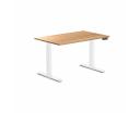 Desky Dual Hardwood Sit Stand Desk - Red Oak / White - 1500x750mm - AfterPay & zipPay Available
