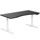 Desky Dual Hardwood Sit Stand Desk - Red Oak / White - 1500x750mm - AfterPay & zipPay Available