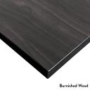 Desky Dual Scalloped Melamine Sit Stand Desk Prime Oak / Large 1800x750mm / Matte Black