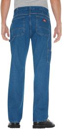 Dickies 19294 Relaxed Fit Stonewashed Carpenter Denim Jeans - Tinted Heritage Khaki, 40