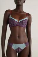 Dora Larsen + NET SUSTAIN Enid recycled lace and tulle briefs - Women - Light blue Briefs - XS