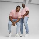 Downtown Men's Graphic T-Shirt in Peach Smoothie, Size Large, Cotton/Polyester by Puma