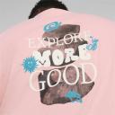 Downtown Men's Graphic T-Shirt in Peach Smoothie, Size Large, Cotton/Polyester by Puma