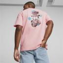 Downtown Men's Graphic T-Shirt in Peach Smoothie, Size Large, Cotton/Polyester by Puma