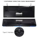 Durgod Taurus K320 TKL Wired Mechanical Gaming Keyboard - 87 Key - Double Shot PBT - NKRO - USB Type C (Cherry Blue,black)