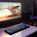 Durgod Taurus K320 TKL Wired Mechanical Gaming Keyboard - 87 Key - Double Shot PBT - NKRO - USB Type C (Cherry Blue,black)