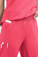 Easy Stretch by Butter-Soft Mila Women's 7-Pocket Jogger Scrub Pants in Bright Watermelon | Size 2x Polyester/spandex