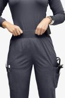 Easy Stretch by Butter-Soft Mila Women's 7-Pocket Jogger Scrub Pants in Charcoal Heather | Size XL Polyester/spandex