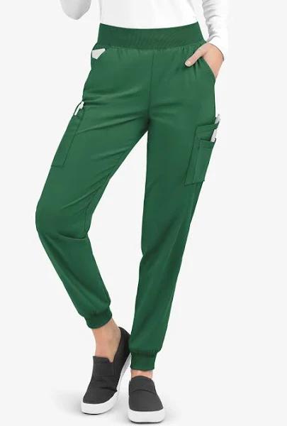 Easy Stretch by Butter-Soft Mila Women's 7-Pocket Jogger Scrub Pants in Hunter | Size XL Polyester/spandex