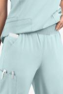 Easy Stretch by Butter-Soft Mila Women's 7-Pocket Jogger Scrub Pants in Ocean Mist | Size XXS Polyester/spandex