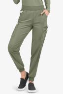 Easy Stretch by Butter-Soft Mila Women's 7-Pocket Jogger Scrub Pants in Olive Leaf | Size 3x Polyester/spandex
