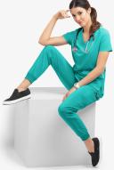 Easy Stretch by Butter-Soft Mila Women's 7-Pocket Jogger Scrub Pants in Spring Emerald | Size XL Polyester/spandex