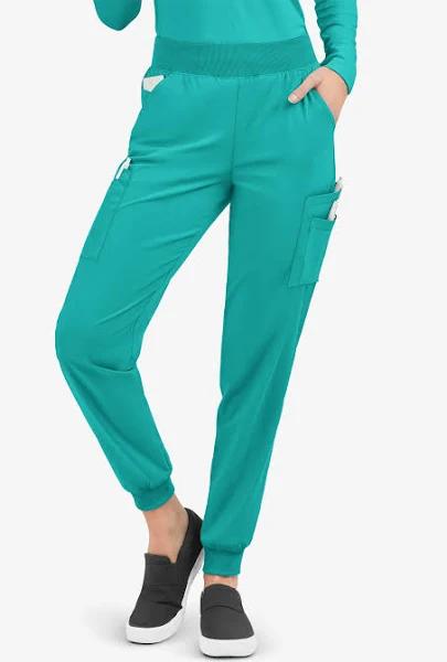 Easy Stretch by Butter-Soft Mila Women's 7-Pocket Jogger Scrub Pants in Spring Emerald | Size XL Polyester/spandex