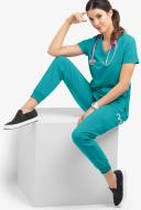 Easy Stretch by Butter-Soft Mila Women's 7-Pocket Jogger Scrub Pants in Teal | Size XXS Polyester/spandex