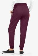 Easy Stretch by Butter-Soft Mila Women's 7-Pocket Jogger Scrub Pants - Petite in Dark Mulberry | Size S Polyester/spandex