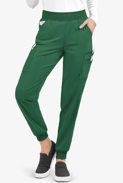 Easy Stretch by Butter-Soft Mila Women's 7-Pocket Jogger Scrub Pants - Petite in Hunter | Size 3x Polyester/spandex