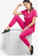 Easy Stretch by Butter-Soft Mila Women's 7-Pocket Jogger Scrub Pants - Tall in Flirt | Size XS Polyester/spandex