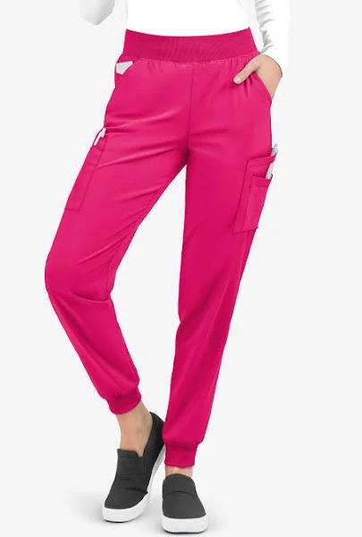 Easy Stretch by Butter-Soft Mila Women's 7-Pocket Jogger Scrub Pants - Tall in Flirt | Size XS Polyester/spandex