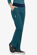 Easy Stretch by Butter-Soft Sienna Sport Yoga Scrub Pants - XXS - Caribbean Blue w/ Navy