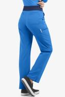 Easy Stretch by Butter-Soft Sienna Women's 5-Pocket Sport Yoga Scrub Pants in Cerulean/navy | Size L Polyester/spandex