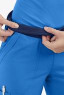 Easy Stretch by Butter-Soft Sienna Women's 5-Pocket Sport Yoga Scrub Pants in Cerulean/navy | Size XL Polyester/spandex