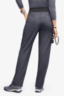 Easy Stretch by Butter-Soft Sienna Women's 5-Pocket Sport Yoga Scrub Pants in Charcoal Heather/Black | Size XL Polyester/spandex