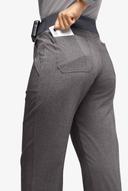 Easy Stretch by Butter-Soft Sienna Women's 5-Pocket Sport Yoga Scrub Pants in Graphite Heather/pewter | Size 3x Polyester/spandex