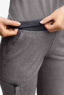 Easy Stretch by Butter-Soft Sienna Women's 5-Pocket Sport Yoga Scrub Pants in Graphite Heather/pewter | Size 3x Polyester/spandex