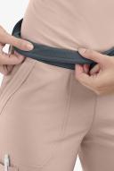 Easy Stretch by Butter-Soft Sienna Women's 5-Pocket Sport Yoga Scrub Pants in Mocha Meringue/pewter | Size 3x Polyester/spandex