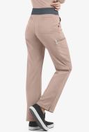 Easy Stretch by Butter-Soft Sienna Women's 5-Pocket Sport Yoga Scrub Pants in Mocha Meringue/pewter | Size 3x Polyester/spandex