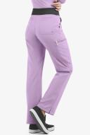 Easy Stretch by Butter-Soft Sienna Women's 5-Pocket Sport Yoga Scrub Pants - Tall in Amethyst Mist/pewter | Size XXS Polyester/spandex