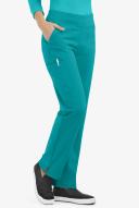 Easy Stretch by Butter-Soft Sienna Women's 5-Pocket Sport Yoga Scrub Pants - Tall in Teal | Size M Polyester/spandex