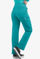 Easy Stretch by Butter-Soft Sienna Women's 5-Pocket Sport Yoga Scrub Pants - Tall in Teal | Size M Polyester/spandex