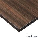 Electric Corner Standing Desk | L Shaped Sit Stand Desk Sublime Teak / 1500x1500x700mm / Matte Black