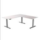 Electric Corner Standing Desk | L Shaped Sit Stand Desk White Alaskan / 1800x1800x700mm / Grey