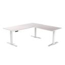 Electric Corner Standing Desk | L Shaped Sit Stand Desk White Alaskan / 1800x1800x700mm / White