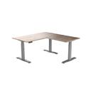 Electric Corner Standing Desk | L Shaped Sit Stand Desk White Alaskan / 1800x1800x700mm / White