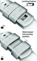 Elite Silicone Watch Band / Strap in Black w/ Gunmetal Grey Buckle, Width 20mm, Standard Length | Barton