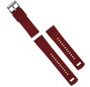 Elite Silicone Watch Band / Strap in Crimson Red/Black w/ Gunmetal Grey Buckle, Width 20mm, Standard Length | Barton