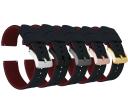 Elite Silicone Watch Band / Strap in Crimson Red/Black w/ Gunmetal Grey Buckle, Width 20mm, Standard Length | Barton