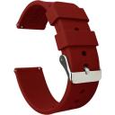 Elite Silicone Watch Band / Strap in Crimson Red/Navy Blue w/ Gold Buckle, Width 19mm | Barton